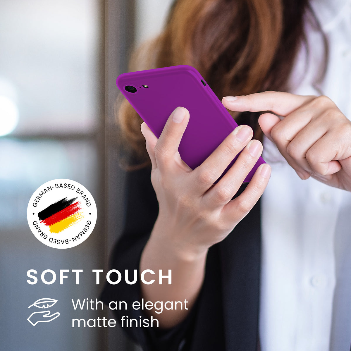 kwmobile Handyhülle für Apple iPhone SE (2022) / SE (2020) / 8 / 7 Hülle - Kabelloses Laden - Schutzhülle Cover