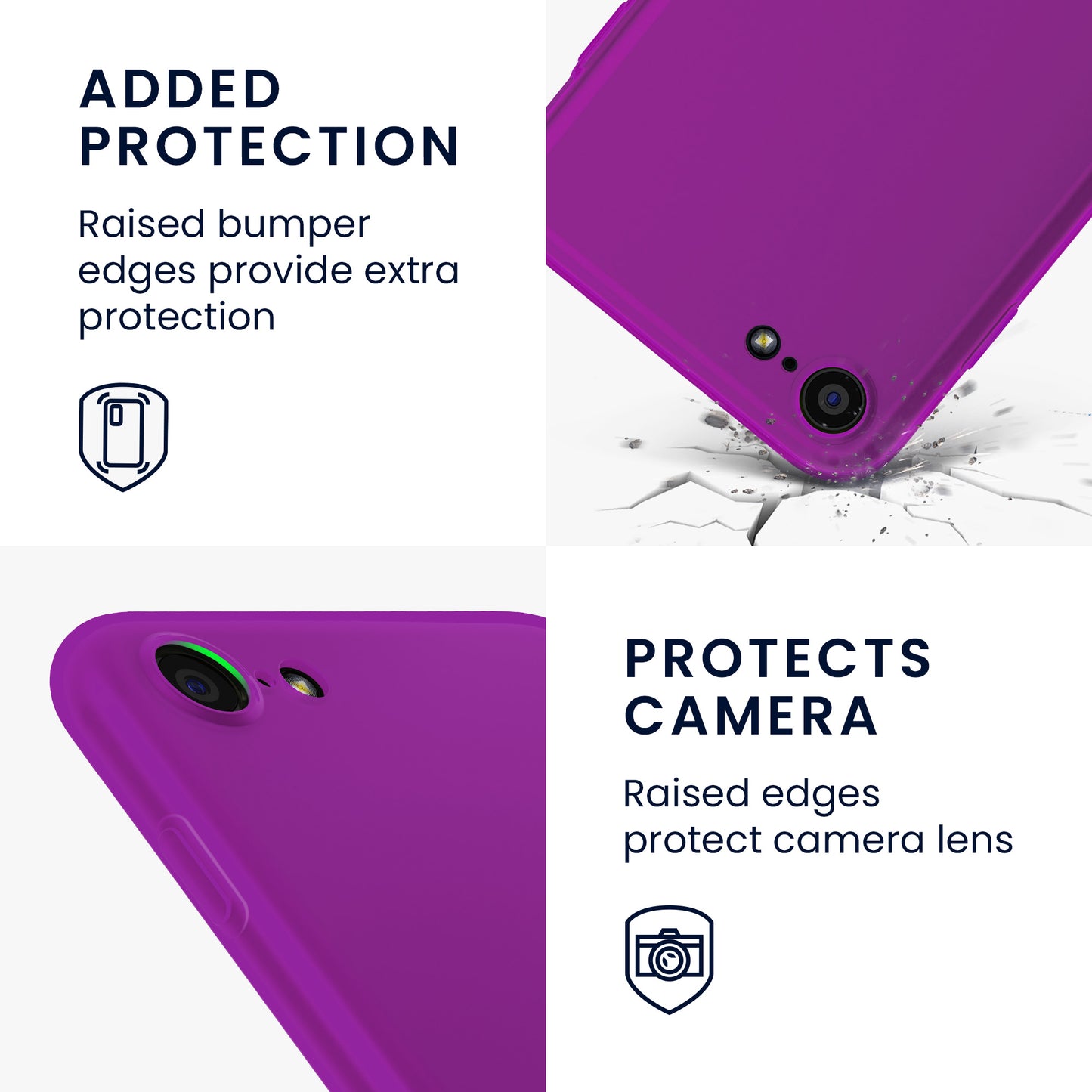 kwmobile Handyhülle für Apple iPhone SE (2022) / SE (2020) / 8 / 7 Hülle - Kabelloses Laden - Schutzhülle Cover