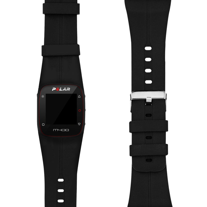 kwmobile Armband kompatibel mit Polar M400 / M430 Armband - Fitnesstracker Sportarmband Band - Schwarz - Sonstiges
