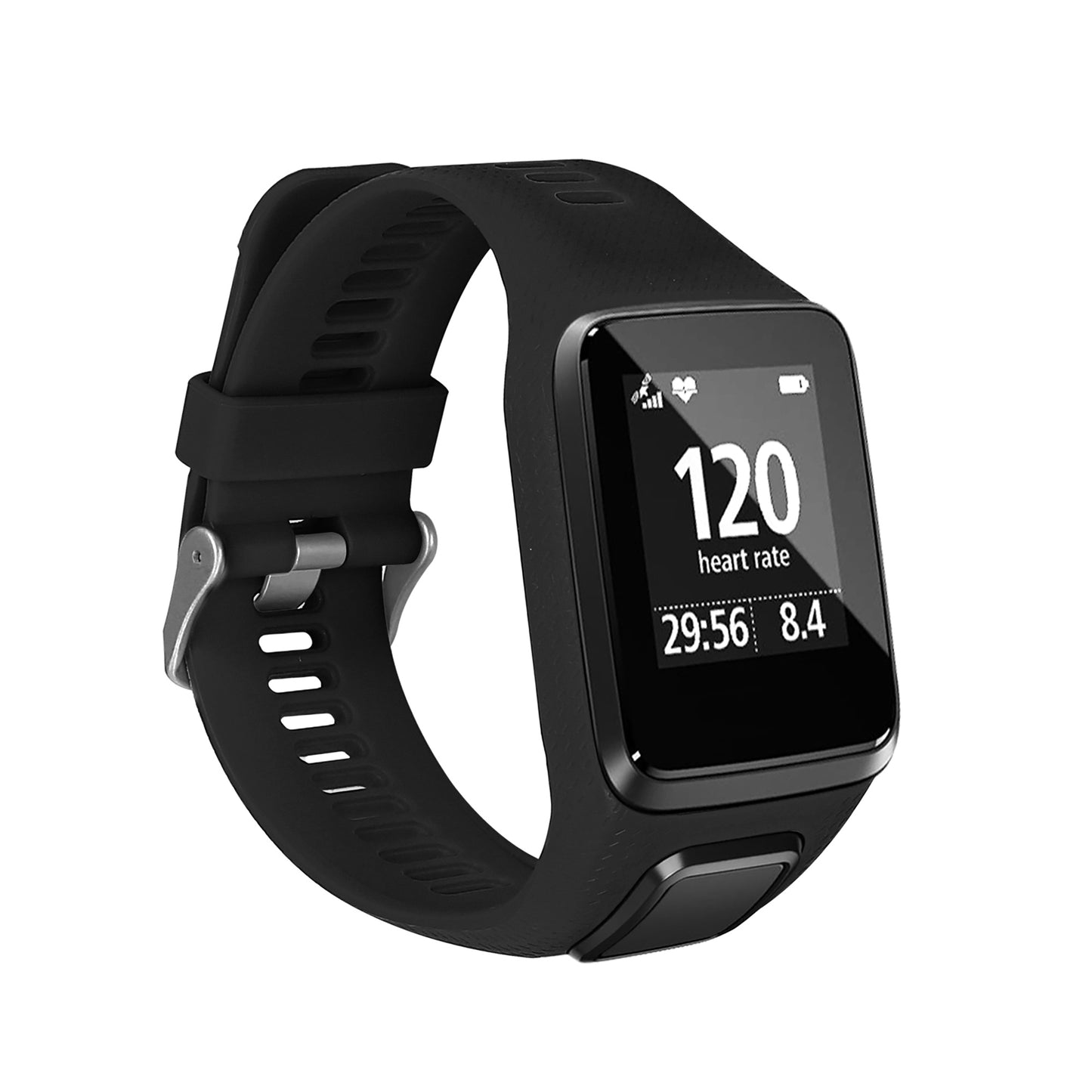 kwmobile Silikon Uhrenarmband für TomTom Adventurer/Runner 3/Spark 3/Golfer 2 Armband - Ersatzarmband