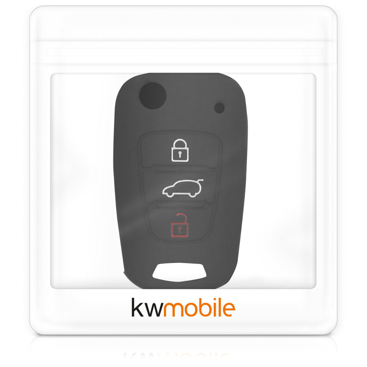 kwmobile Autoschlüssel Hülle kompatibel mit Hyundai 3-Tasten Klapp Autoschlüssel