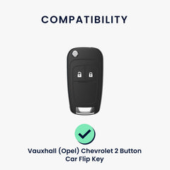 Opel Chevrolet 2-Tasten Klapp Autoschlüssel Silikon Schlüsselhülle