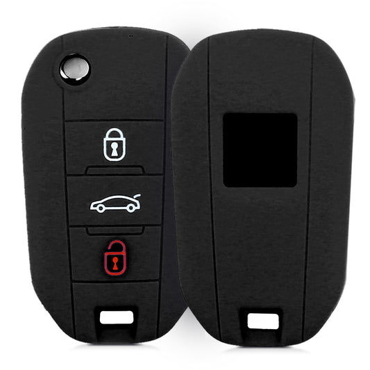 kwmobile Schlüsselhülle für Peugeot Citroen 3-Tasten Klapp Autoschlüssel Hülle - Schlüsselschutz Gehäuse