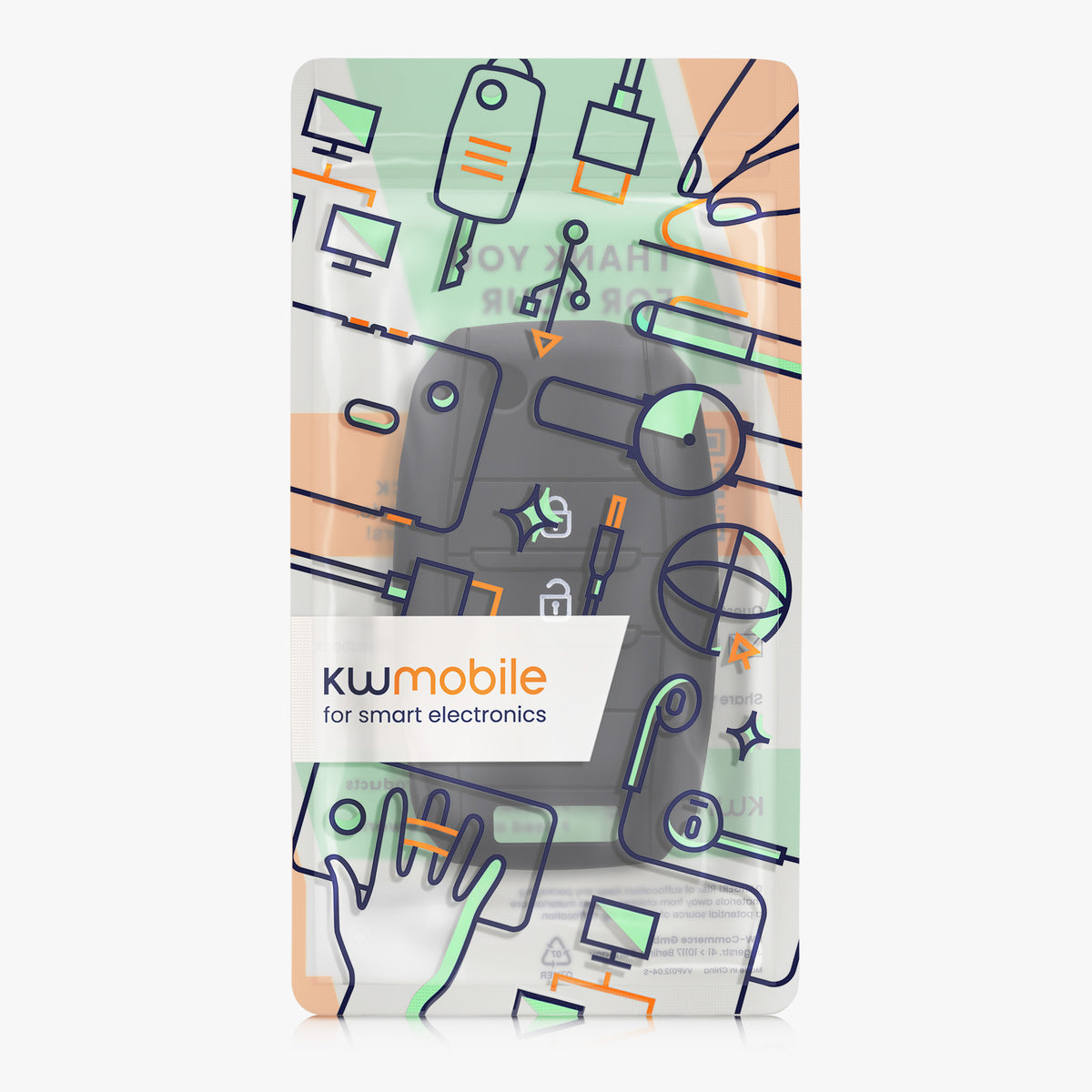 kwmobile Schlüsselhülle für Kia 3-4-Tasten Autoschlüssel Hülle - Autoschlüssel Schlüssel Hülle - Schlüsselschutz Gehäuse