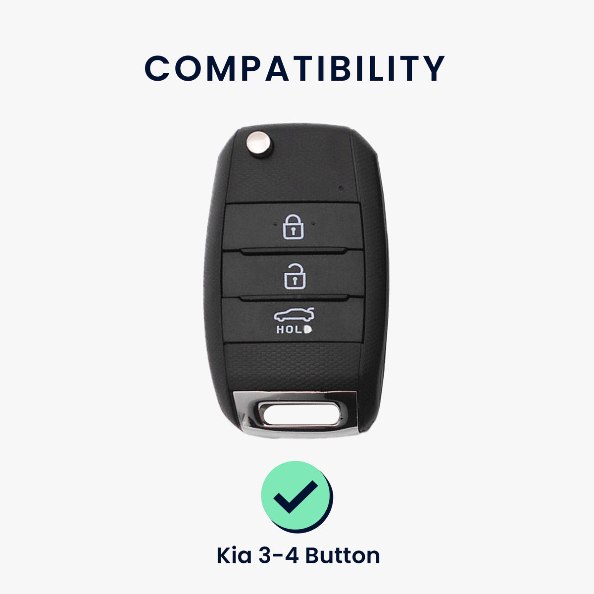 kwmobile Schlüsselhülle für Kia 3-4-Tasten Autoschlüssel Hülle - Autoschlüssel Schlüssel Hülle - Schlüsselschutz Gehäuse