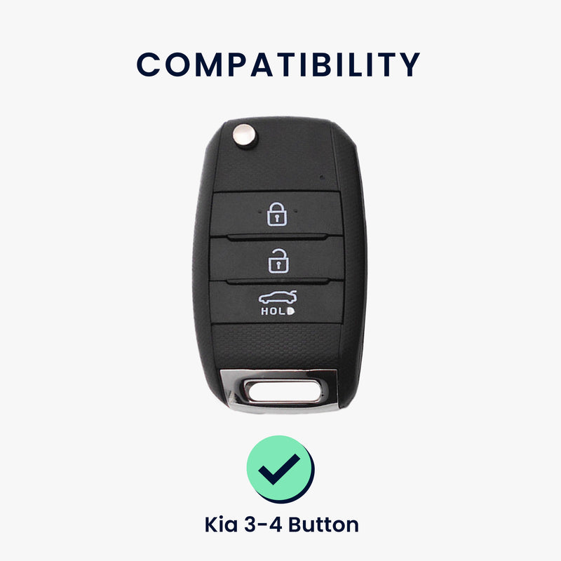kwmobile Schlüsselhülle für Kia 3-4-Tasten Autoschlüssel Hülle - Autoschlüssel Schlüssel Hülle - Schlüsselschutz Gehäuse