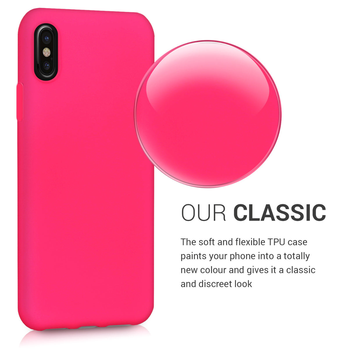 kwmobile Handyhülle für Apple iPhone X Hülle - Schutzhülle Cover - Kabelloses Laden
