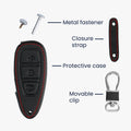 kwmobile Autoschlüssel Hülle kompatibel mit Ford 3-Tasten Autoschlüssel Keyless Go - Kunstleder Schutzhülle Schlüsselhülle Don't touch my Key