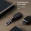 kwmobile Autoschlüssel Hülle kompatibel mit Ford 3-Tasten Autoschlüssel Keyless Go - Kunstleder Schutzhülle Schlüsselhülle Don't touch my Key