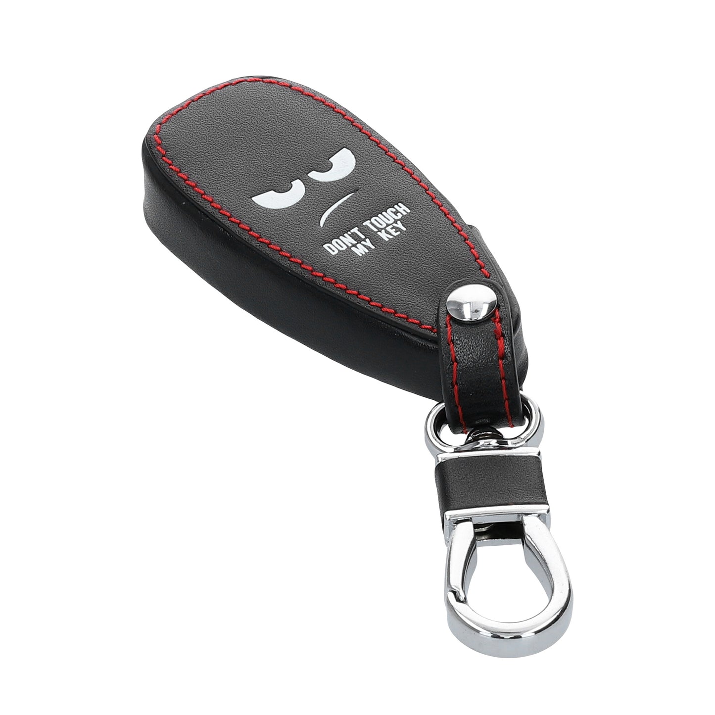 kwmobile Autoschlüssel Hülle kompatibel mit Ford 3-Tasten Autoschlüssel Keyless Go - Kunstleder Schutzhülle Schlüsselhülle Don't touch my Key
