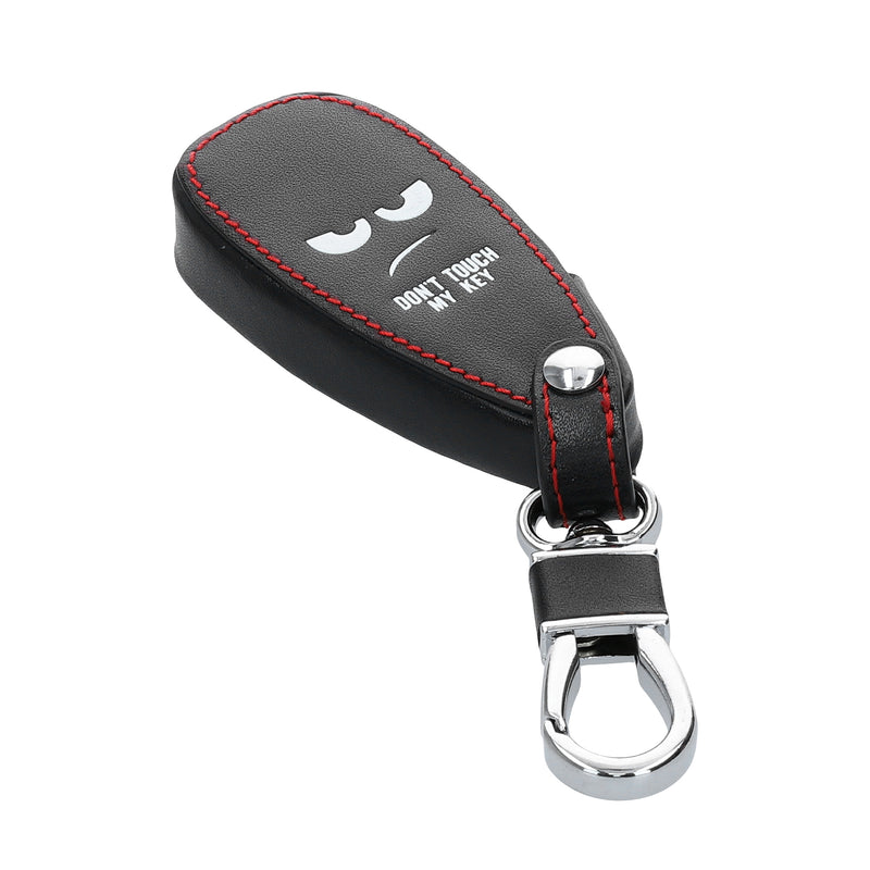 kwmobile Autoschlüssel Hülle kompatibel mit Ford 3-Tasten Autoschlüssel Keyless Go - Kunstleder Schutzhülle Schlüsselhülle Don't touch my Key