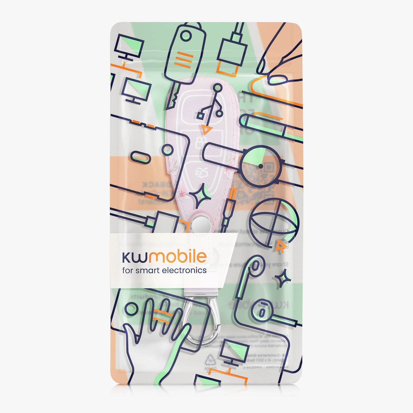 kwmobile Autoschlüssel Hülle kompatibel mit Ford 3-Tasten Autoschlüssel Keyless Go - Kunstleder Schutzhülle Schlüsselhülle Don't touch my Key
