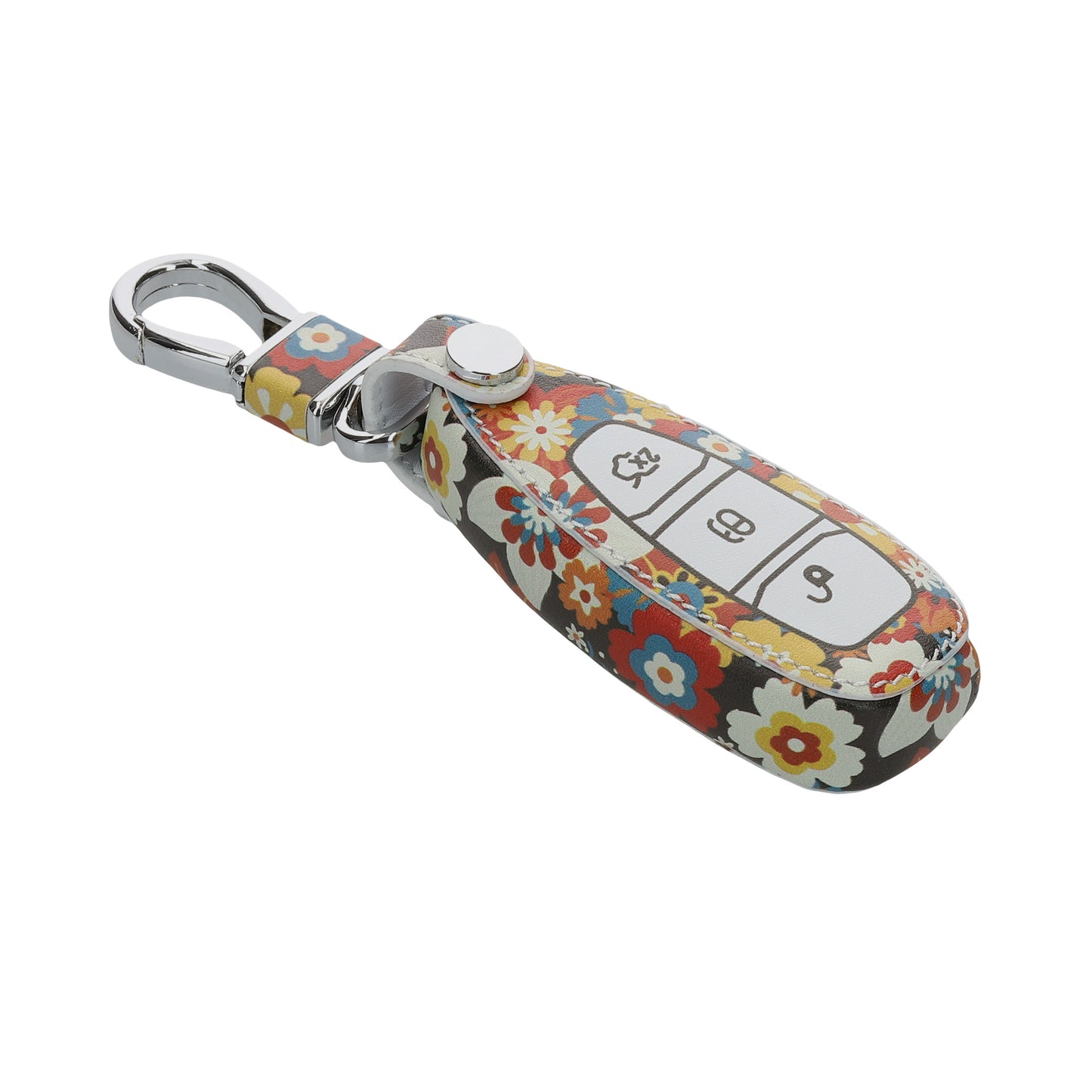 kwmobile Autoschlüssel Hülle kompatibel mit Ford 3-Tasten Autoschlüssel Keyless Go - Kunstleder Schutzhülle Schlüsselhülle Don't touch my Key