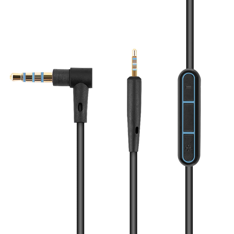 kwmobile Kopfhörerkabel für Bose QuietComfort 35 / 35II / 25 / QC25 / QC35 II / QC35 / On-Ear 2 / OE2 / OE2i / SoundTrue - Ersatz Kabel 150 cm Mikrofon Lautstärkeregler - 3.5mm Klinke
