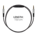 kwmobile Kopfhörerkabel für Over-Ear-Kopfhörer - Ersatz Kabel 150 cm Mikrofon Lautstärkeregler - 3.5mm Klinke