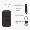kwmobile Schlüsselhülle für Renault 4-Tasten Smartkey Autoschlüssel (nur Keyless Go) Hülle - Autoschlüssel Schlüssel Hülle - Schlüsselcover aus Kunstleder