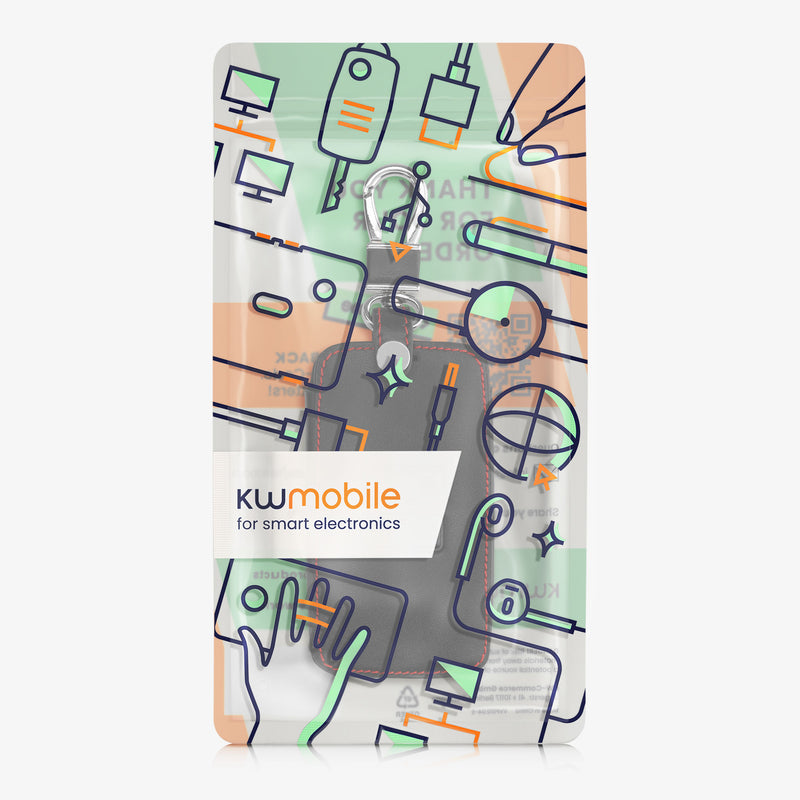 kwmobile Schlüsselhülle für Renault 4-Tasten Smartkey Autoschlüssel (nur Keyless Go) Hülle - Autoschlüssel Schlüssel Hülle - Schlüsselcover aus Kunstleder