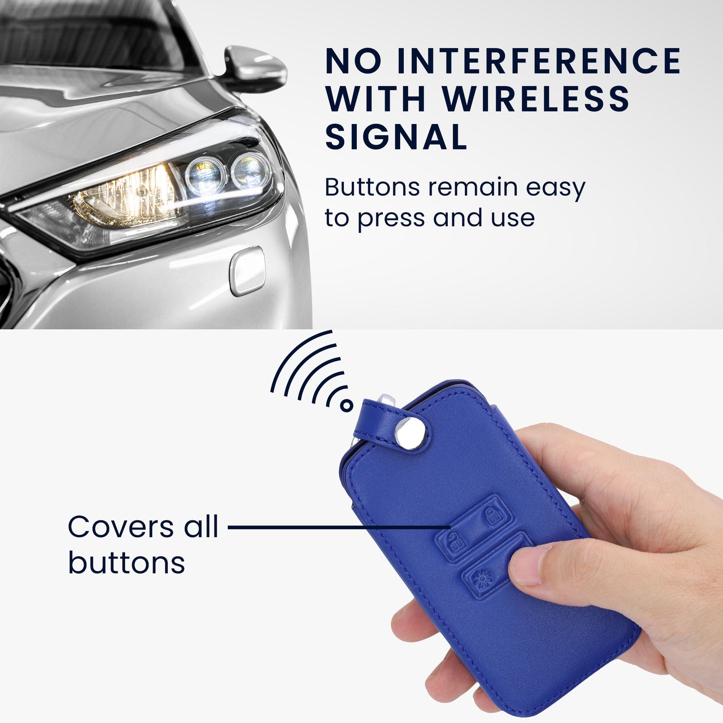 kwmobile Schlüsselhülle für Renault 4-Tasten Smartkey Autoschlüssel (nur Keyless Go) Hülle - Autoschlüssel Schlüssel Hülle - Schlüsselcover aus Kunstleder