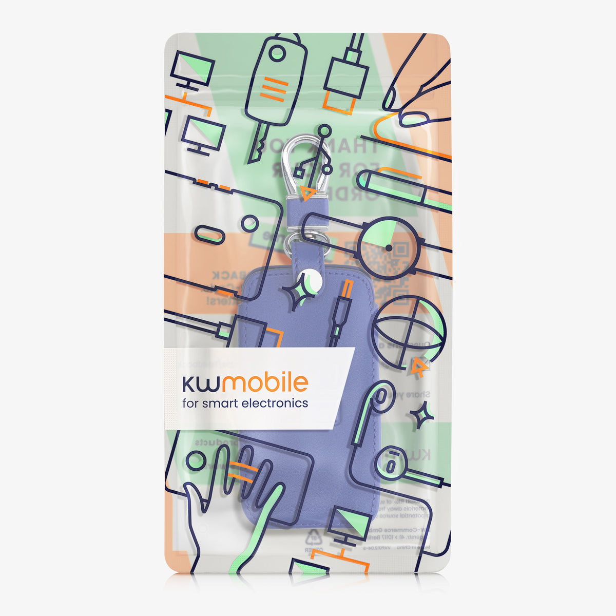 kwmobile Schlüsselhülle für Renault 4-Tasten Smartkey Autoschlüssel (nur Keyless Go) Hülle - Autoschlüssel Schlüssel Hülle - Schlüsselcover aus Kunstleder