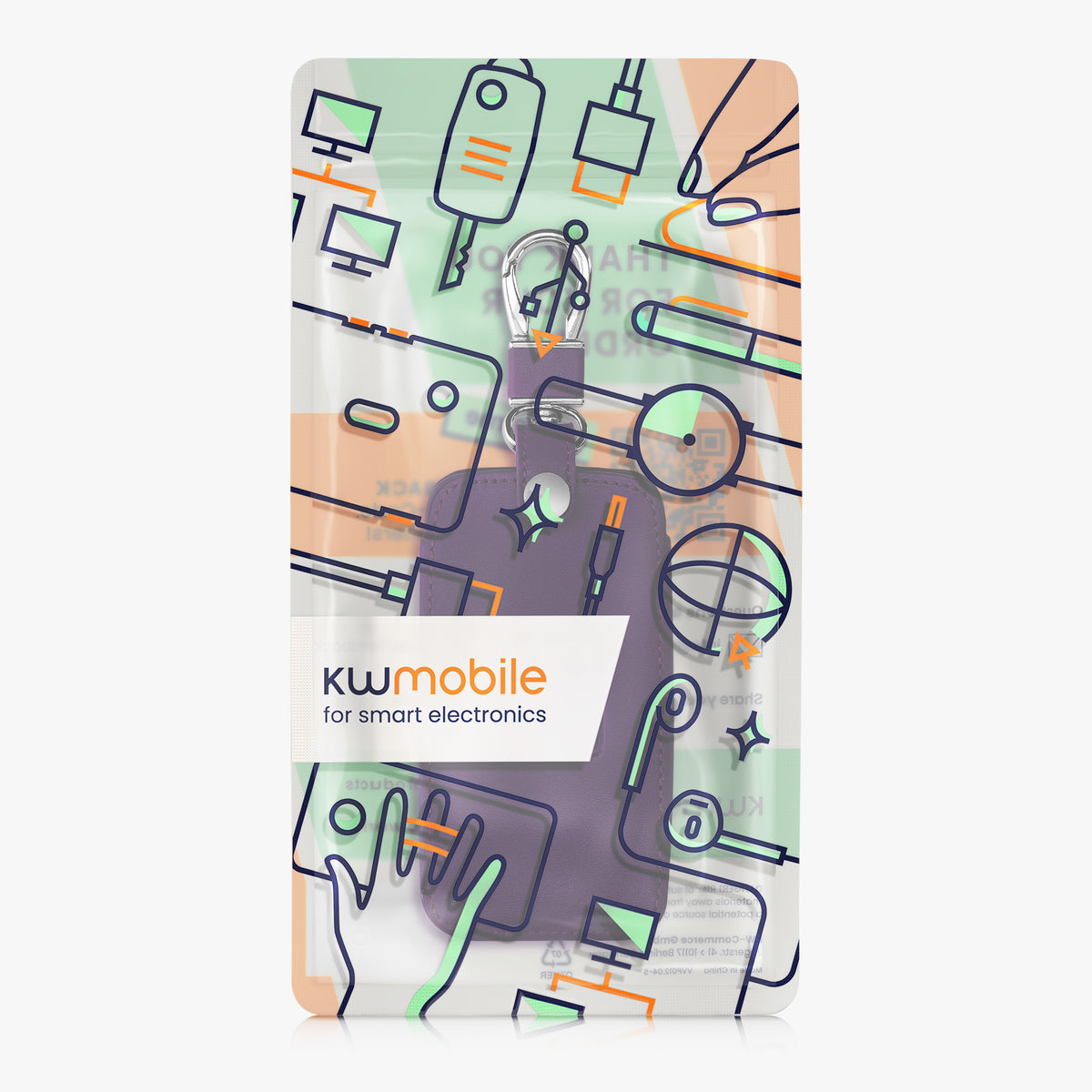 kwmobile Schlüsselhülle für Renault 4-Tasten Smartkey Autoschlüssel (nur Keyless Go) Hülle - Autoschlüssel Schlüssel Hülle - Schlüsselcover aus Kunstleder