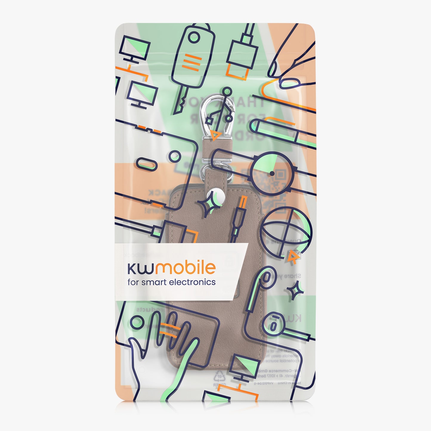 kwmobile Schlüsselhülle für Renault 4-Tasten Smartkey Autoschlüssel (nur Keyless Go) Hülle - Autoschlüssel Schlüssel Hülle - Schlüsselcover aus Kunstleder