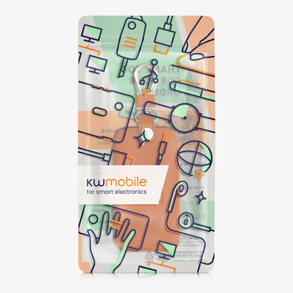 kwmobile Schlüsselhülle für Renault 4-Tasten Smartkey Autoschlüssel (nur Keyless Go) Hülle - Autoschlüssel Schlüssel Hülle - Schlüsselcover aus Kunstleder