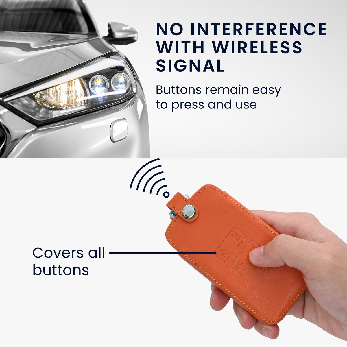 kwmobile Schlüsselhülle für Renault 4-Tasten Smartkey Autoschlüssel (nur Keyless Go) Hülle - Autoschlüssel Schlüssel Hülle - Schlüsselcover aus Kunstleder