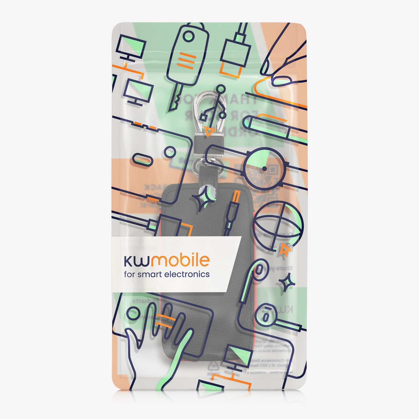 kwmobile Schlüsselhülle für Renault 4-Tasten Smartkey Autoschlüssel (nur Keyless Go) Hülle - Autoschlüssel Schlüssel Hülle - Schlüsselcover aus Kunstleder