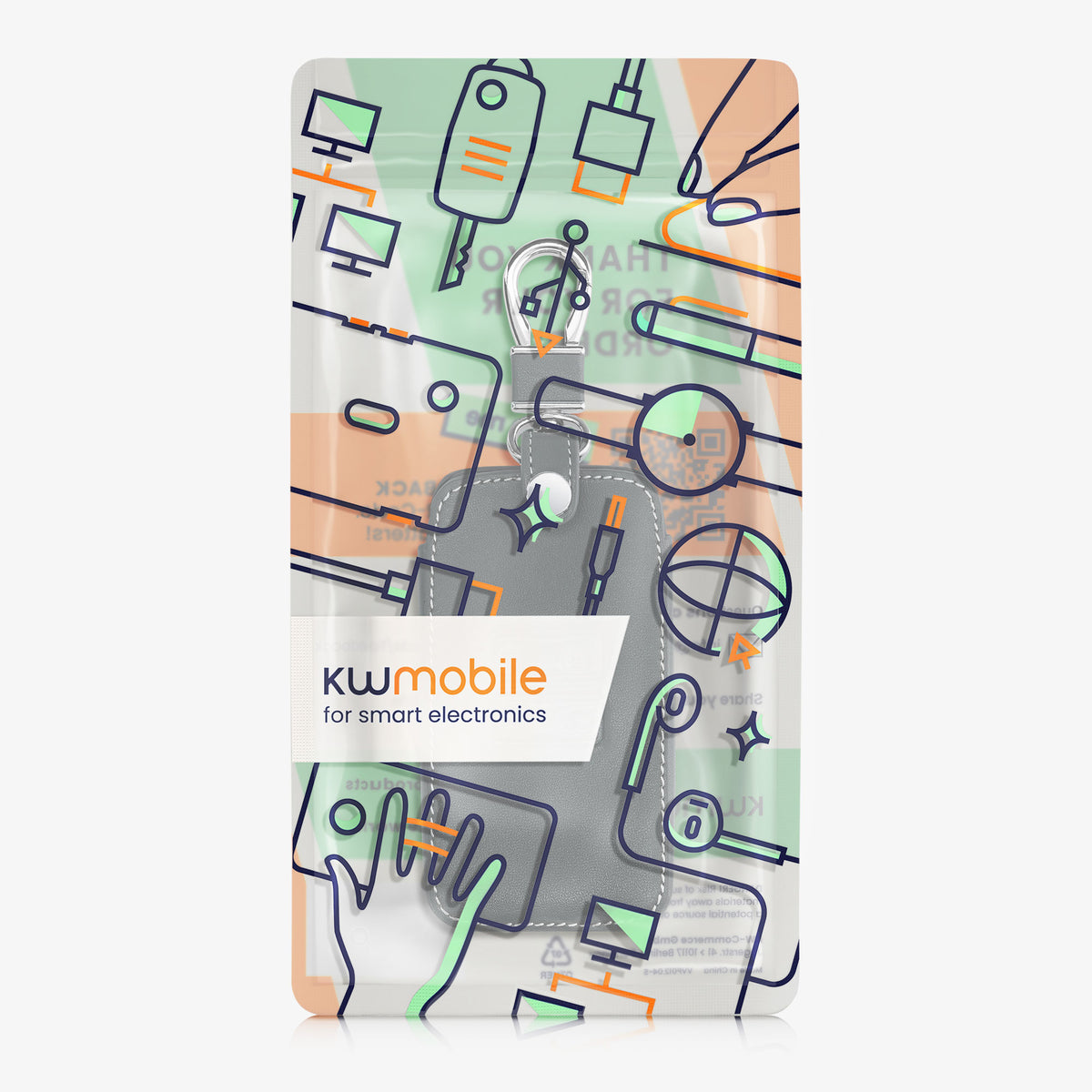 kwmobile Schlüsselhülle für Renault 4-Tasten Smartkey Autoschlüssel (nur Keyless Go) Hülle - Autoschlüssel Schlüssel Hülle - Schlüsselcover aus Kunstleder