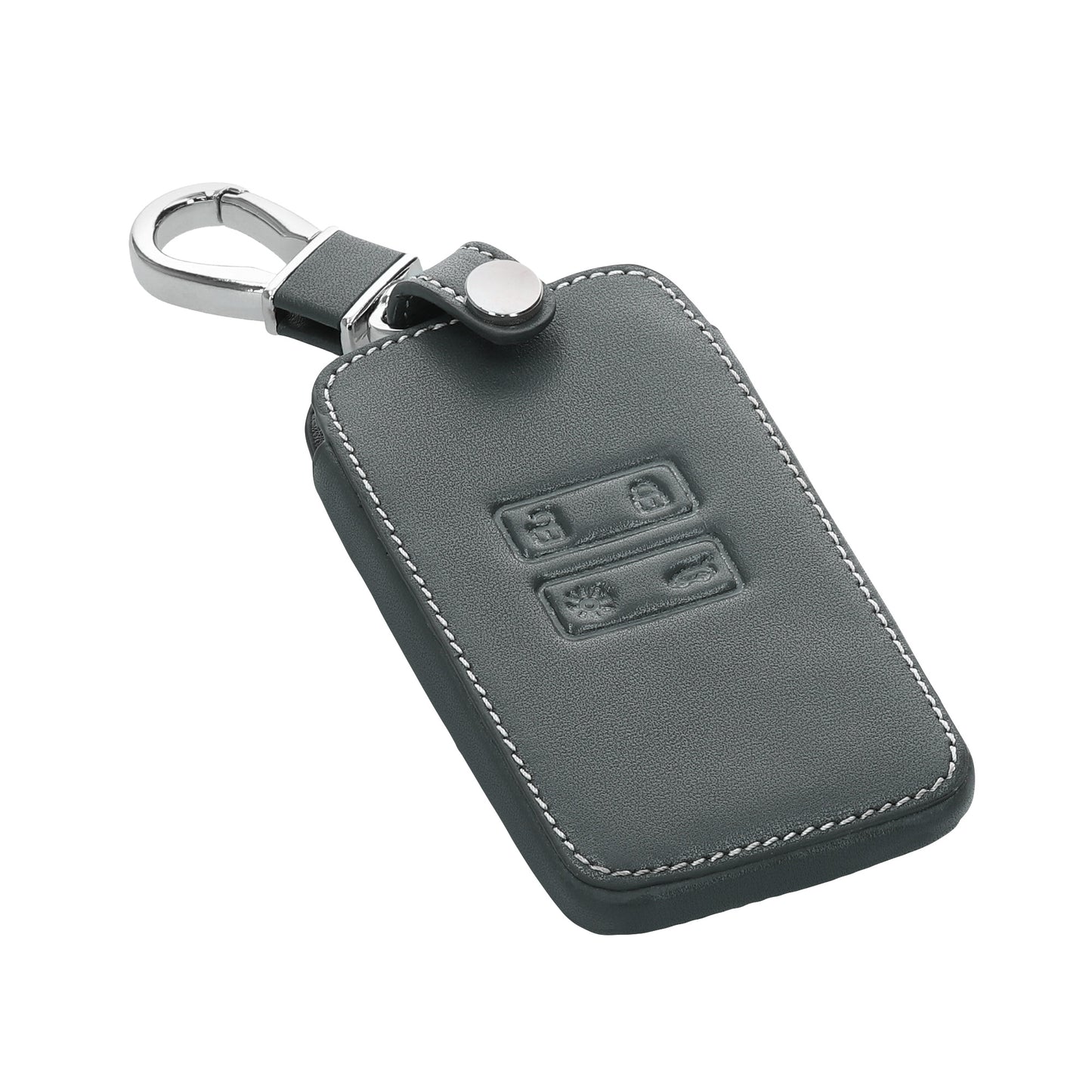 kwmobile Schlüsselhülle für Renault 4-Tasten Smartkey Autoschlüssel (nur Keyless Go) Hülle - Autoschlüssel Schlüssel Hülle - Schlüsselcover aus Kunstleder
