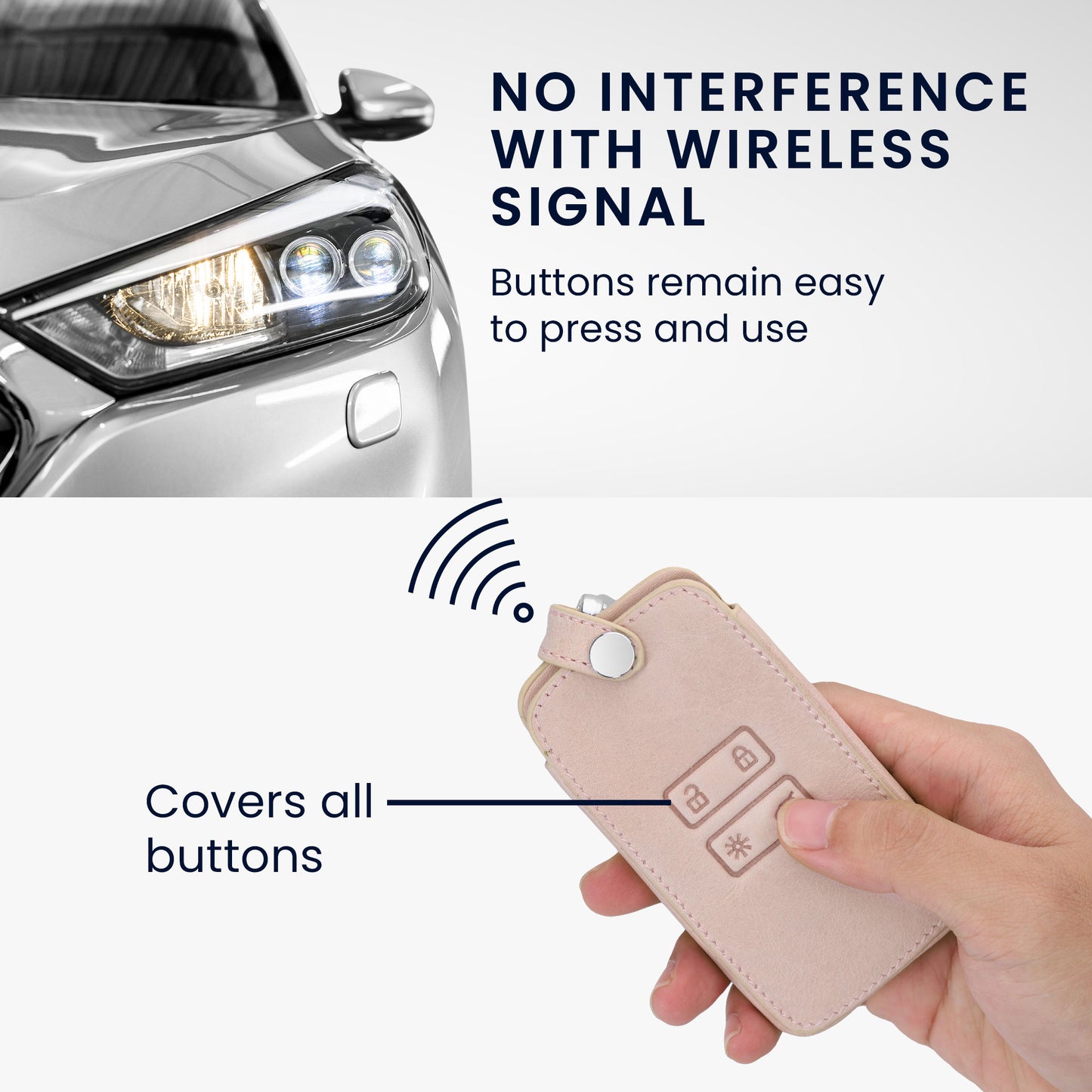 kwmobile Schlüsselhülle für Renault 4-Tasten Smartkey Autoschlüssel (nur Keyless Go) Hülle - Autoschlüssel Schlüssel Hülle - Schlüsselcover aus Kunstleder