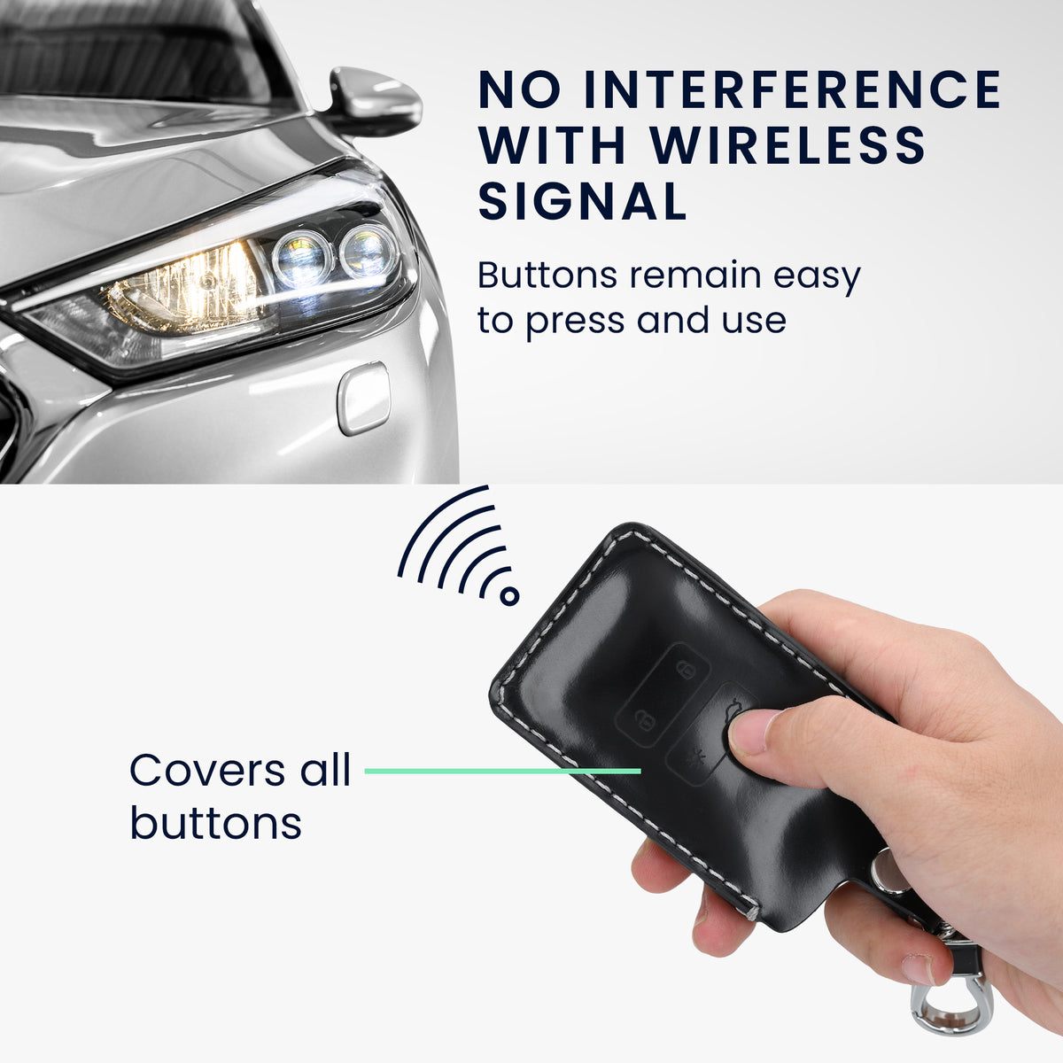 kwmobile Schlüsselhülle für Renault 4-Tasten Smartkey Autoschlüssel (nur Keyless Go) Hülle - Autoschlüssel Schlüssel Hülle - Schlüsselcover aus Kunstleder