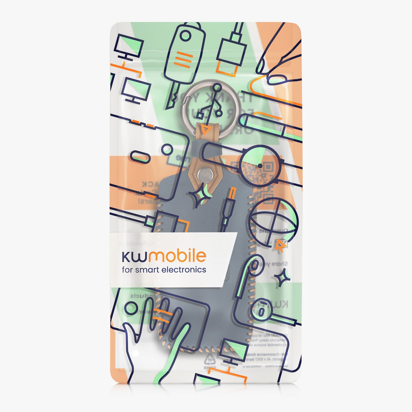 kwmobile Schlüsselhülle für Renault 4-Tasten Smartkey Autoschlüssel (nur Keyless Go) Hülle - Autoschlüssel Schlüssel Hülle - Schlüsselcover aus Kunstleder