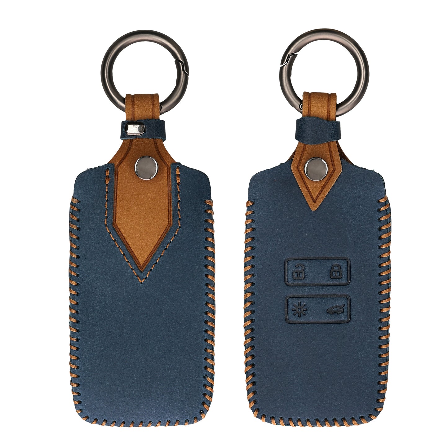 kwmobile Schlüsselhülle für Renault 4-Tasten Smartkey Autoschlüssel (nur Keyless Go) Hülle - Autoschlüssel Schlüssel Hülle - Schlüsselcover aus Kunstleder