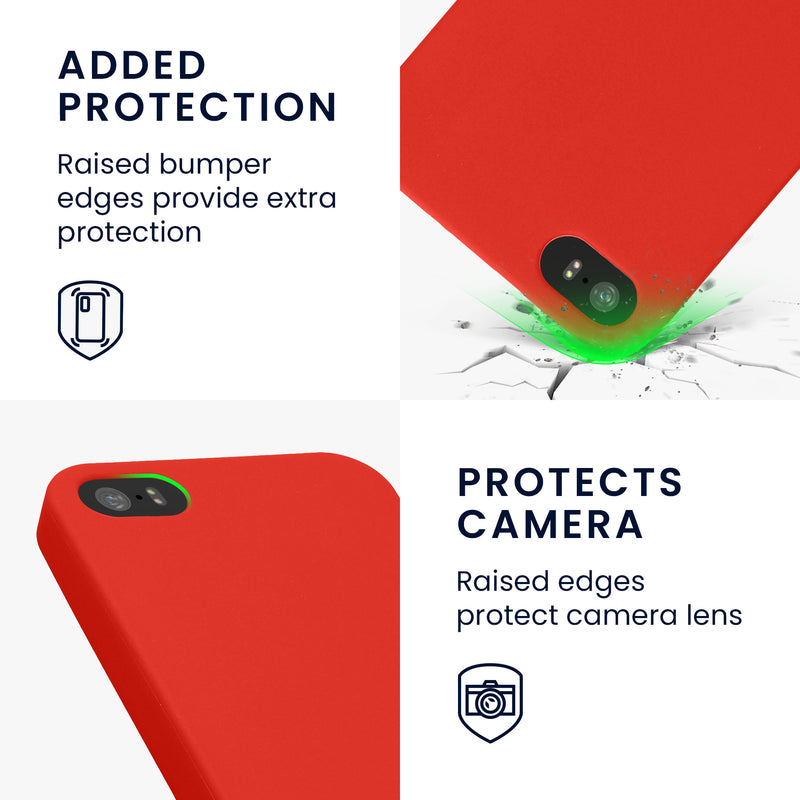 kwmobile Handyhülle für Apple iPhone SE (1.Gen 2016) / iPhone 5 / iPhone 5S Hülle - Kabelloses Laden - Schutzhülle Cover