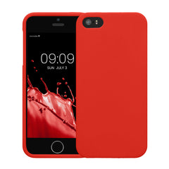 Silikon Handyhülle für Apple iPhone SE (1.Gen 2016) / iPhone 5 / iPhone 5S Neon Rot