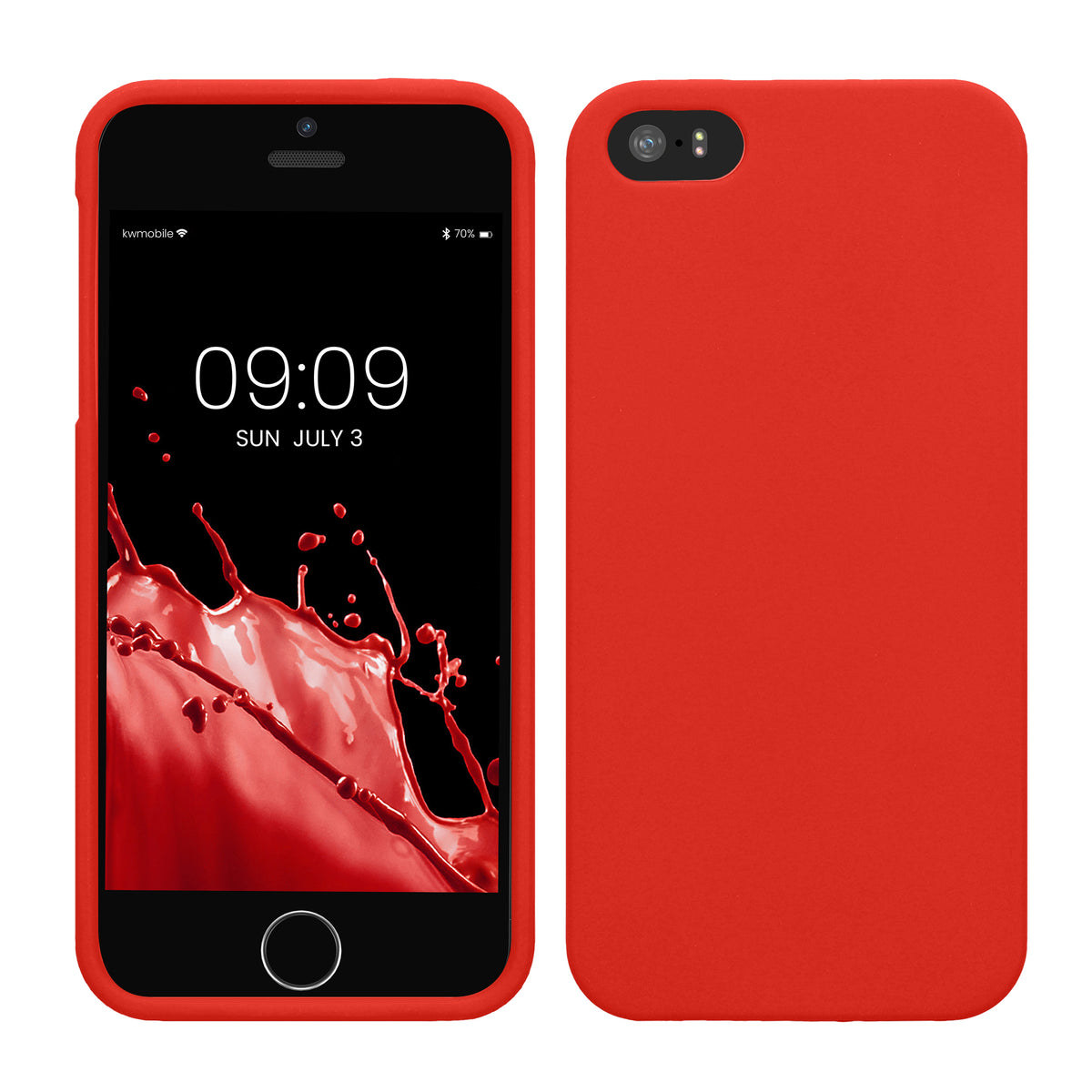 kwmobile Handyhülle für Apple iPhone SE (1.Gen 2016) / iPhone 5 / iPhone 5S Hülle - Kabelloses Laden - Schutzhülle Cover