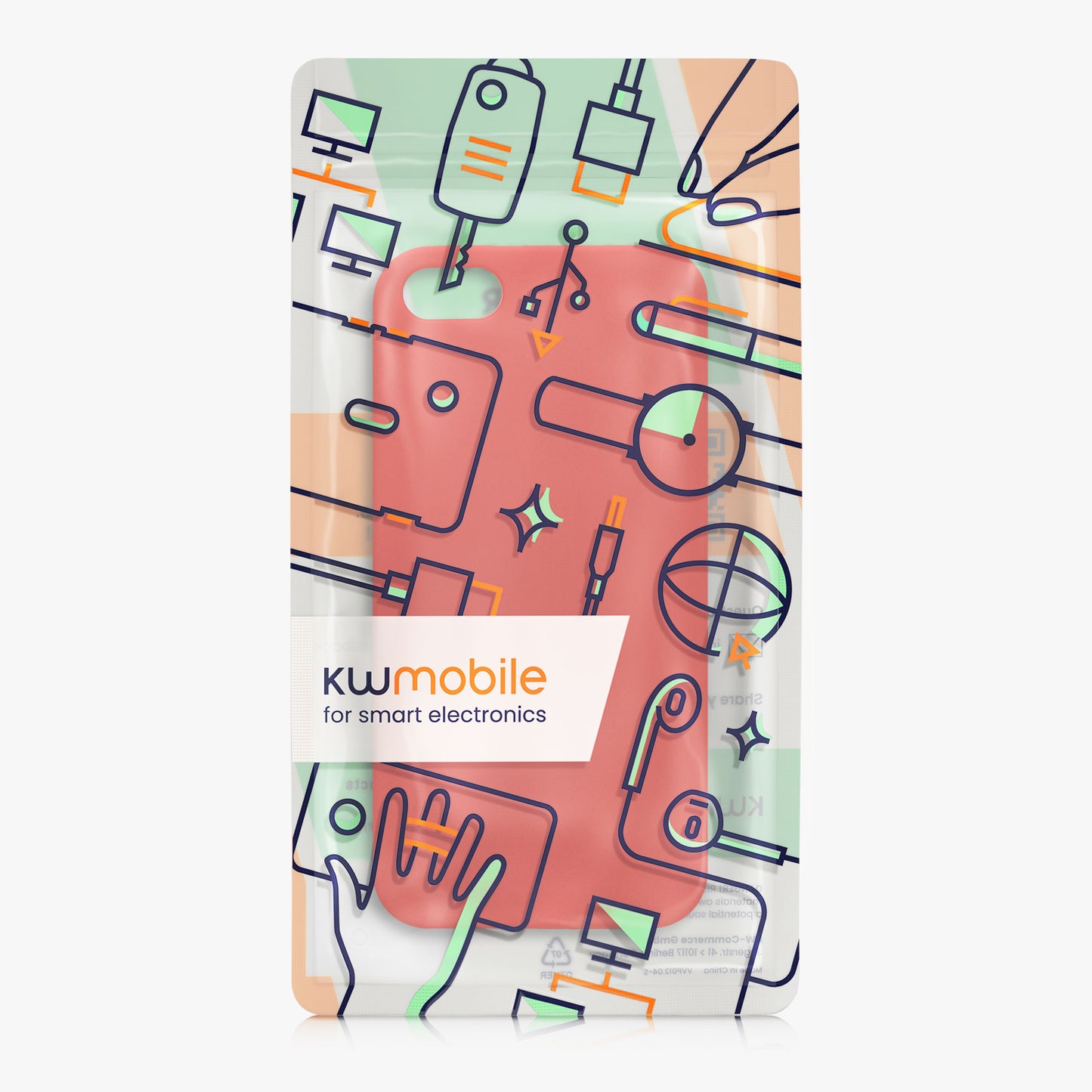 kwmobile Handyhülle für Apple iPhone SE (1.Gen 2016) / iPhone 5 / iPhone 5S Hülle - Kabelloses Laden - Schutzhülle Cover