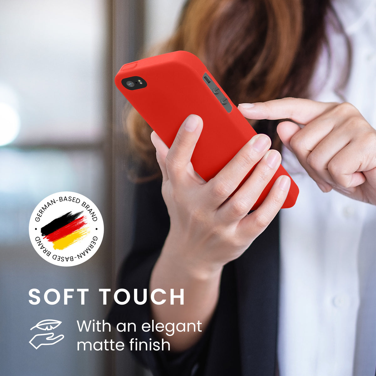 kwmobile Handyhülle für Apple iPhone SE (1.Gen 2016) / iPhone 5 / iPhone 5S Hülle - Kabelloses Laden - Schutzhülle Cover