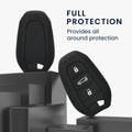 kwmobile Schlüsselhülle für Peugeot Citroen 3-Tasten Smartkey Autoschlüssel (nur Keyless Go) Hülle - Autoschlüssel Schlüssel Hülle - Schlüsselschutz Gehäuse