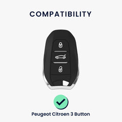 Peugeot Citroen 3-Tasten Smartkey Autoschlüssel Keyless Go Silikon Schlüsselhülle