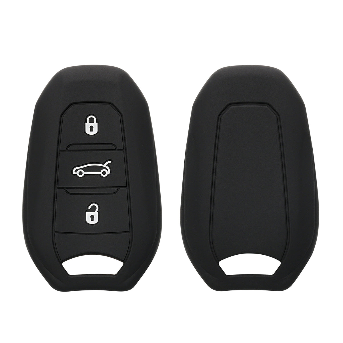 kwmobile Schlüsselhülle für Peugeot Citroen 3-Tasten Smartkey Autoschlüssel (nur Keyless Go) Hülle - Autoschlüssel Schlüssel Hülle - Schlüsselschutz Gehäuse