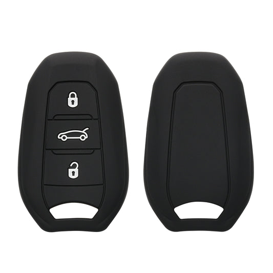 kwmobile Schlüsselhülle für Peugeot Citroen 3-Tasten Smartkey Autoschlüssel (nur Keyless Go) Hülle - Autoschlüssel Schlüssel Hülle - Schlüsselschutz Gehäuse