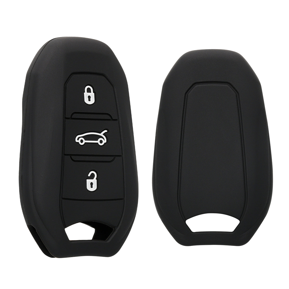 kwmobile Schlüsselhülle für Peugeot Citroen 3-Tasten Smartkey Autoschlüssel (nur Keyless Go) Hülle - Autoschlüssel Schlüssel Hülle - Schlüsselschutz Gehäuse