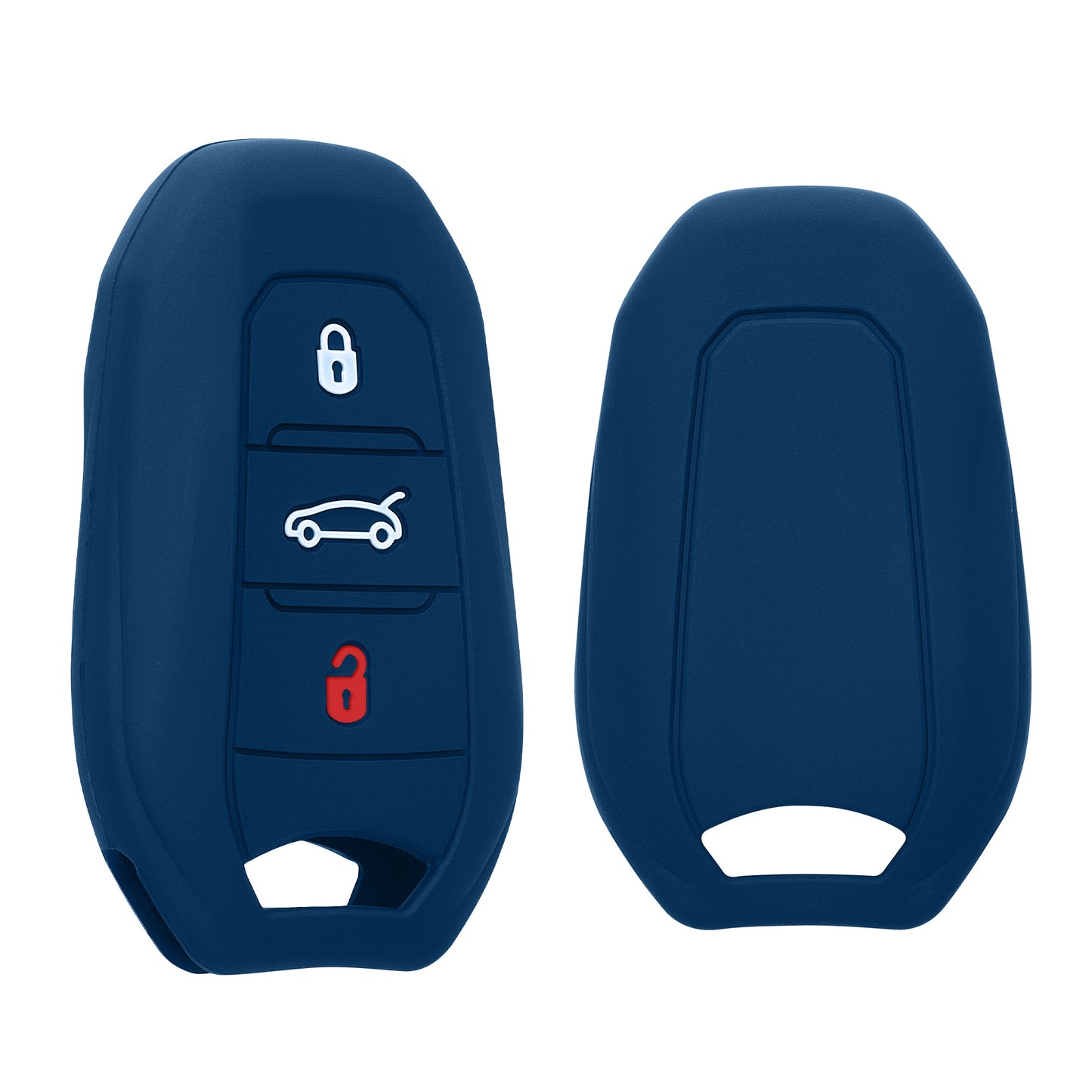 kwmobile Schlüsselhülle für Peugeot Citroen 3-Tasten Smartkey Autoschlüssel (nur Keyless Go) Hülle - Autoschlüssel Schlüssel Hülle - Schlüsselschutz Gehäuse