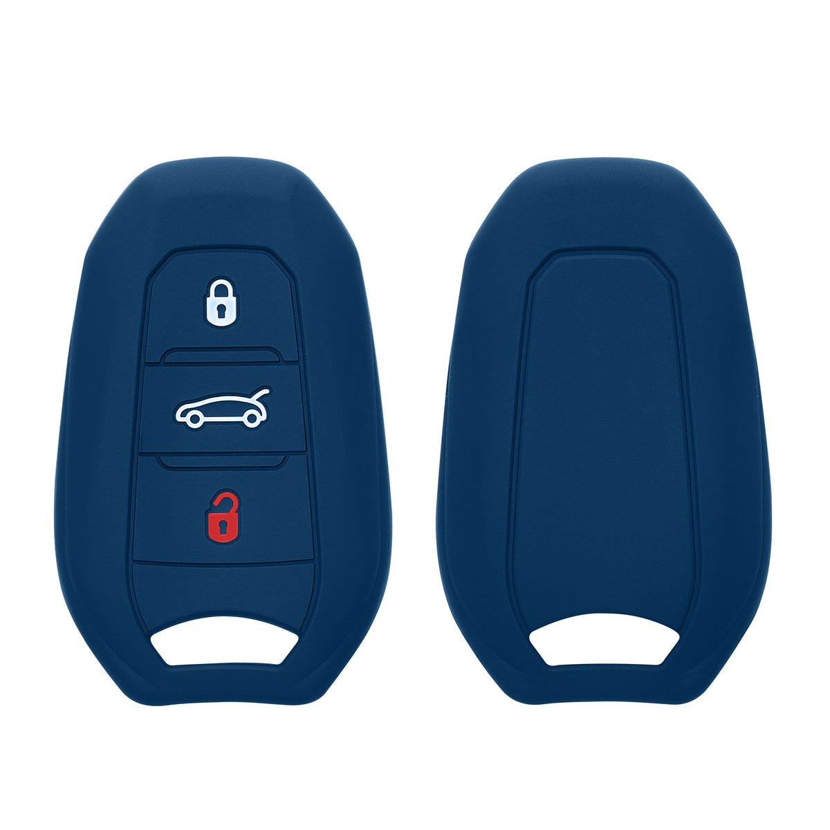 kwmobile Schlüsselhülle für Peugeot Citroen 3-Tasten Smartkey Autoschlüssel (nur Keyless Go) Hülle - Autoschlüssel Schlüssel Hülle - Schlüsselschutz Gehäuse