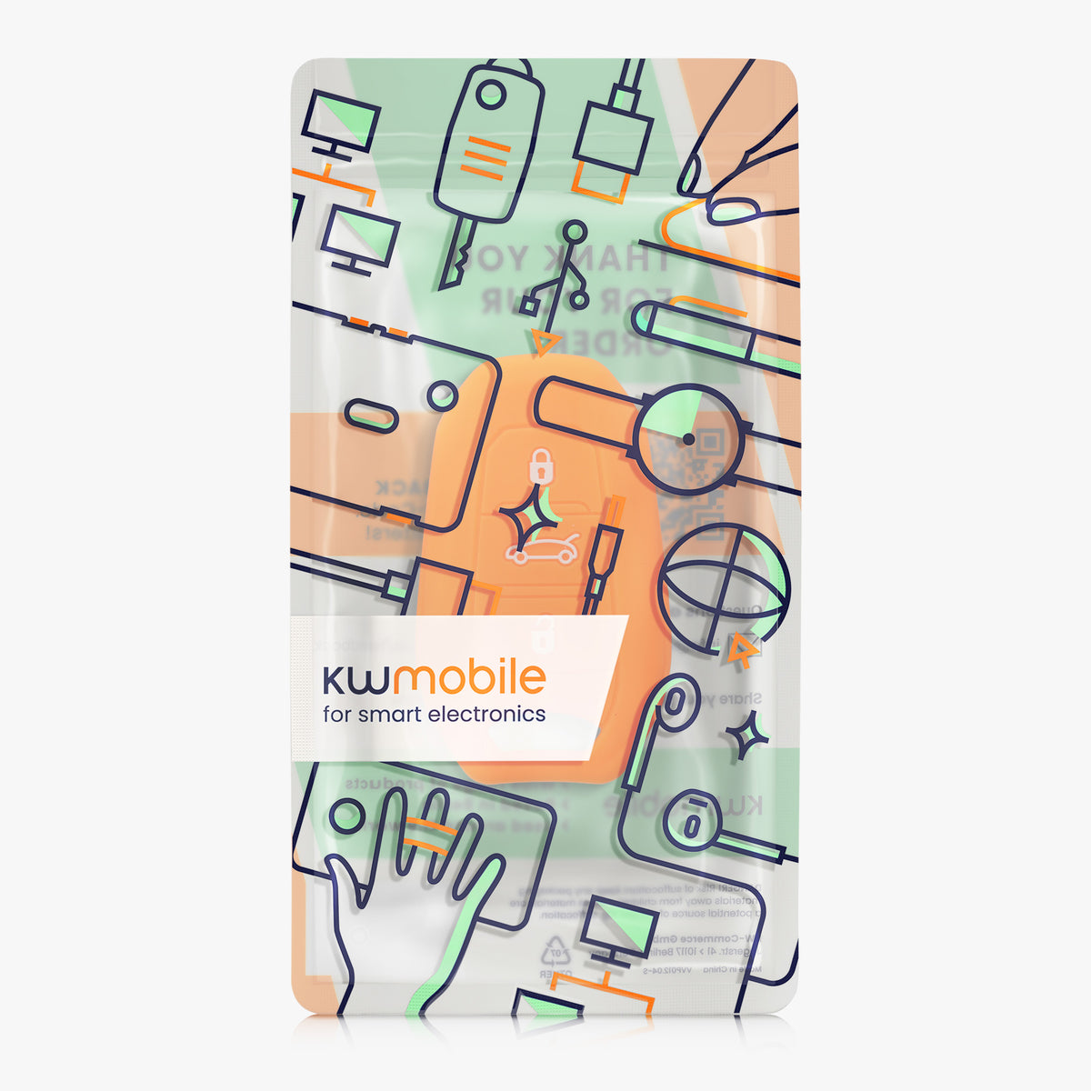 kwmobile Schlüsselhülle für Peugeot Citroen 3-Tasten Smartkey Autoschlüssel (nur Keyless Go) Hülle - Autoschlüssel Schlüssel Hülle - Schlüsselschutz Gehäuse