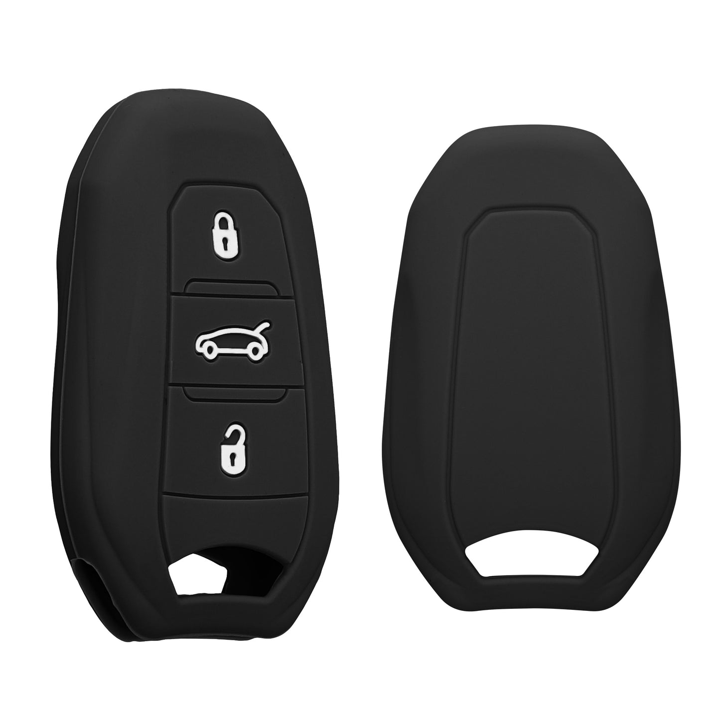 kwmobile Schlüsselhülle für Peugeot Citroen 3-Tasten Smartkey Autoschlüssel (nur Keyless Go) Hülle - Autoschlüssel Schlüssel Hülle - Schlüsselschutz Gehäuse