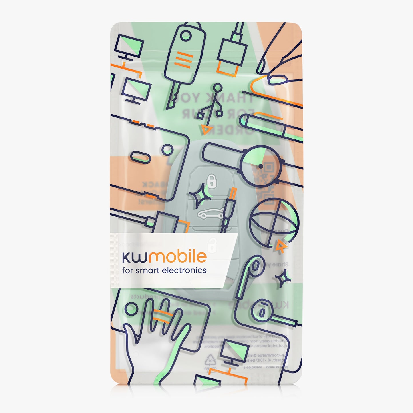 kwmobile Schlüsselhülle für Peugeot Citroen 3-Tasten Smartkey Autoschlüssel (nur Keyless Go) Hülle - Autoschlüssel Schlüssel Hülle - Schlüsselschutz Gehäuse