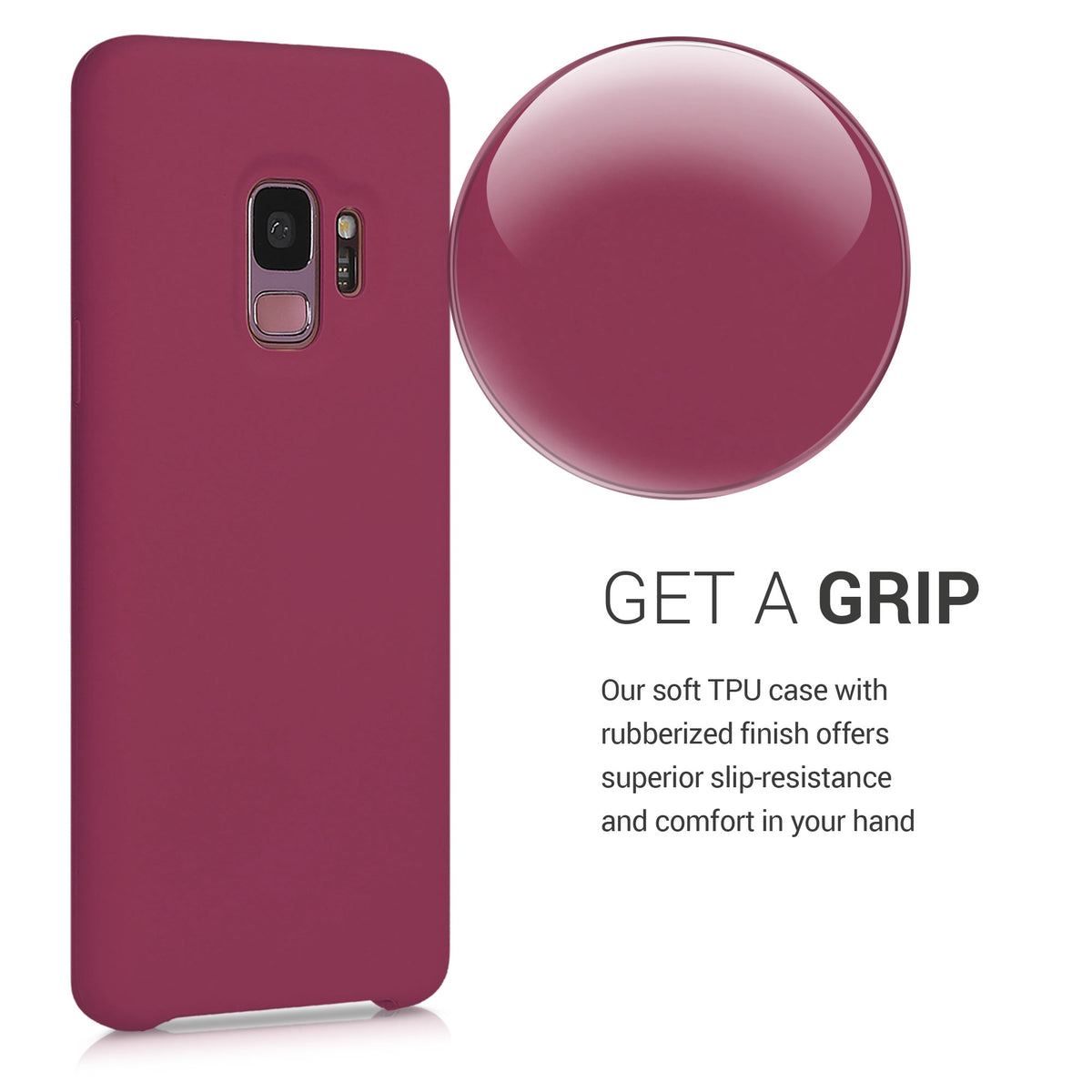 kwmobile Handyhülle für Samsung Galaxy S9 Hülle - Case Silikon - Kabelloses Laden - Schutzhülle Cover